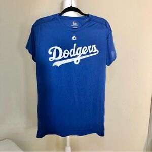 Dodgers T-shirt Jersey Puig XL Blue Short Sleeve Majestic Cool Base AS IS